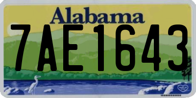 AL license plate 7AE1643