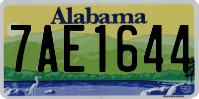 AL license plate 7AE1644