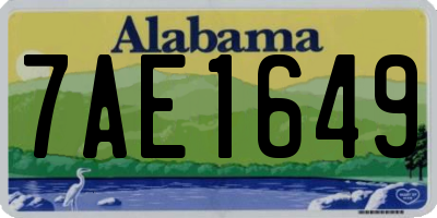 AL license plate 7AE1649