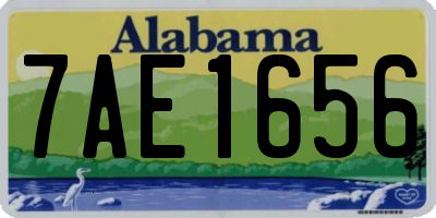 AL license plate 7AE1656