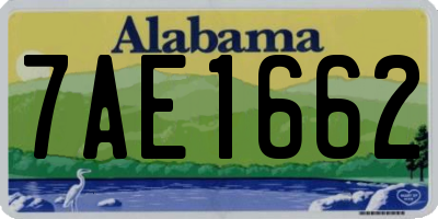 AL license plate 7AE1662