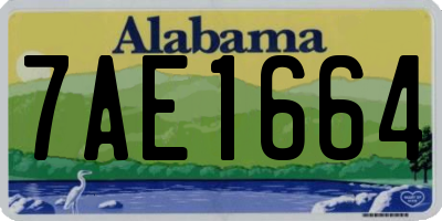 AL license plate 7AE1664