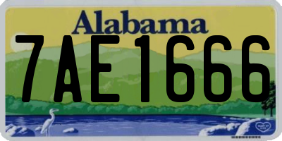 AL license plate 7AE1666