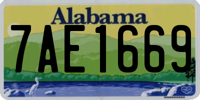 AL license plate 7AE1669
