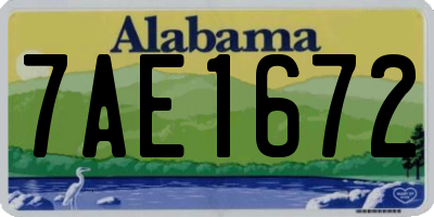 AL license plate 7AE1672