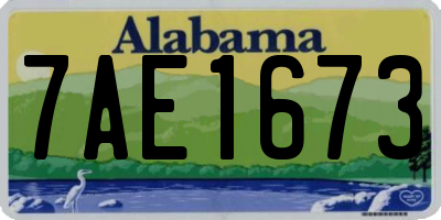 AL license plate 7AE1673