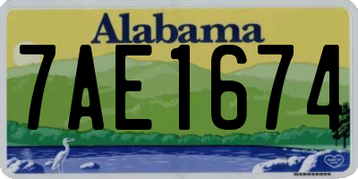 AL license plate 7AE1674