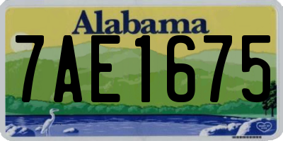AL license plate 7AE1675