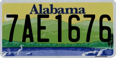 AL license plate 7AE1676