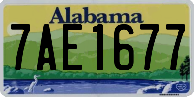 AL license plate 7AE1677