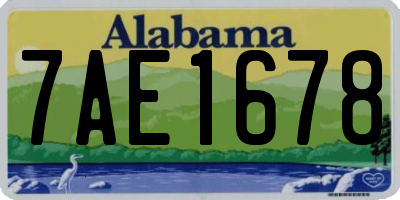 AL license plate 7AE1678