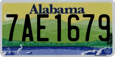 AL license plate 7AE1679