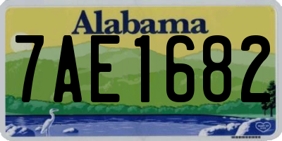 AL license plate 7AE1682