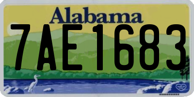 AL license plate 7AE1683