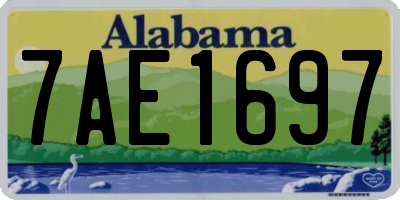 AL license plate 7AE1697