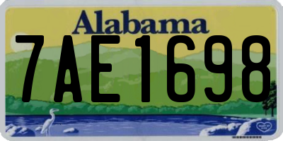 AL license plate 7AE1698