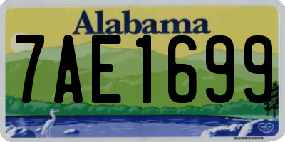 AL license plate 7AE1699
