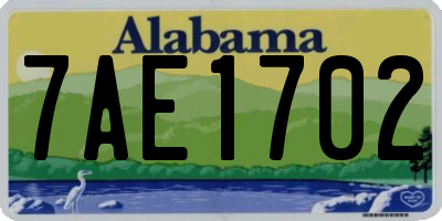 AL license plate 7AE1702