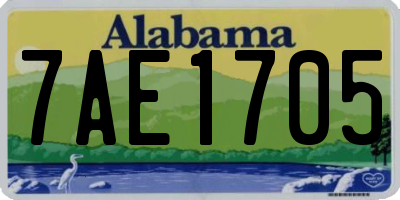 AL license plate 7AE1705