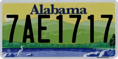 AL license plate 7AE1717