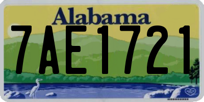 AL license plate 7AE1721