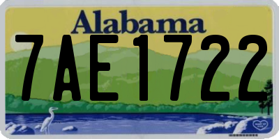 AL license plate 7AE1722