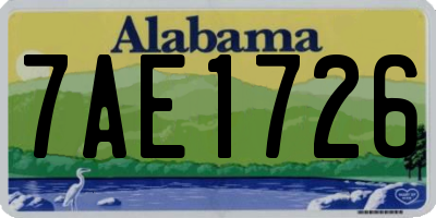 AL license plate 7AE1726