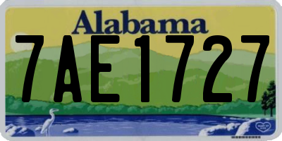 AL license plate 7AE1727