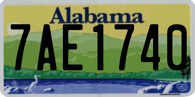 AL license plate 7AE1740