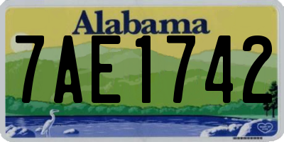AL license plate 7AE1742