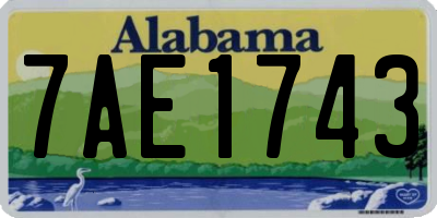 AL license plate 7AE1743