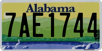 AL license plate 7AE1744