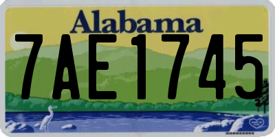 AL license plate 7AE1745