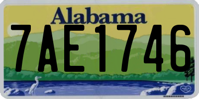 AL license plate 7AE1746