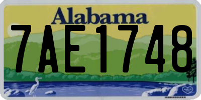 AL license plate 7AE1748