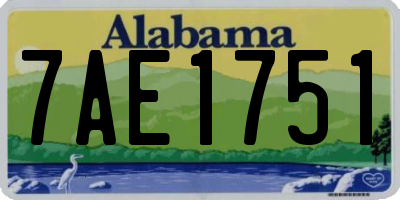 AL license plate 7AE1751