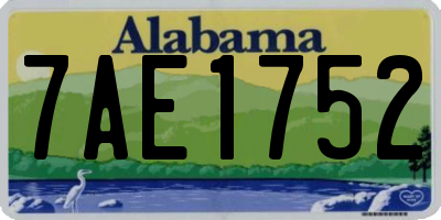 AL license plate 7AE1752