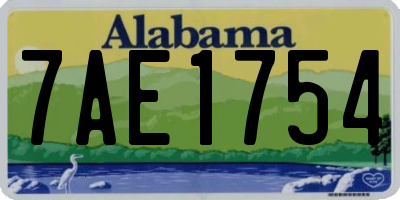 AL license plate 7AE1754