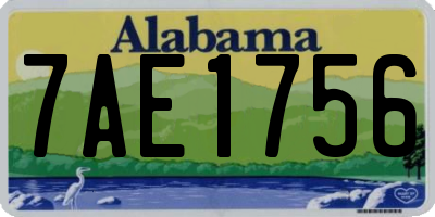 AL license plate 7AE1756
