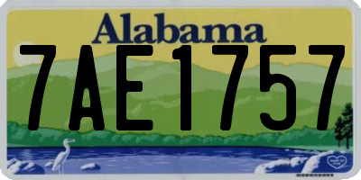 AL license plate 7AE1757