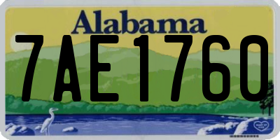 AL license plate 7AE1760