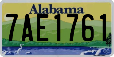 AL license plate 7AE1761
