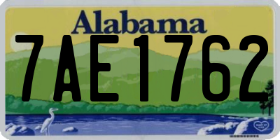AL license plate 7AE1762