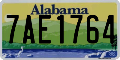 AL license plate 7AE1764