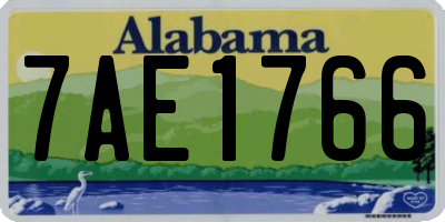 AL license plate 7AE1766