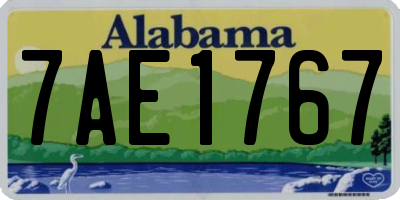 AL license plate 7AE1767