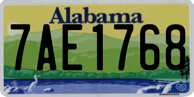 AL license plate 7AE1768