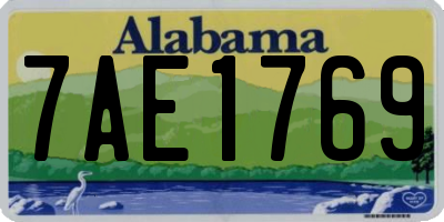 AL license plate 7AE1769
