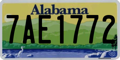 AL license plate 7AE1772