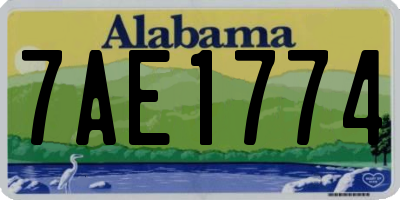 AL license plate 7AE1774